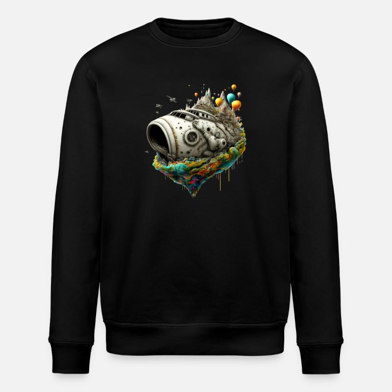 Micro World - Schiff - Stanley/Stella Unisex Bio-Sweatshirt ROLLER - Schwarz