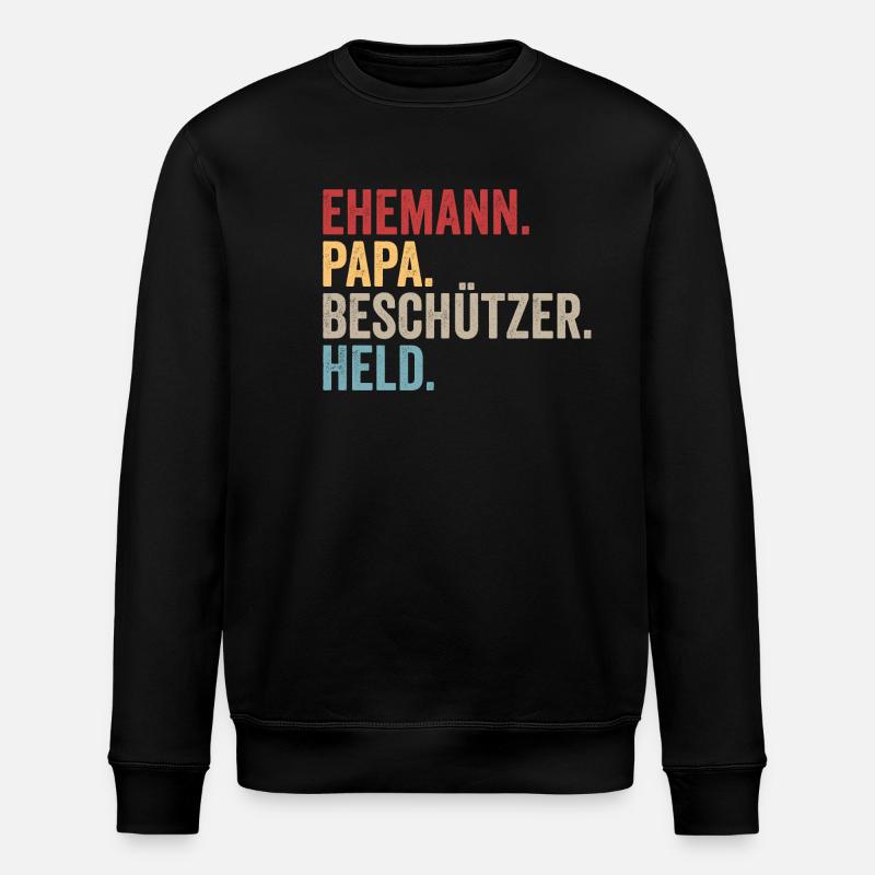 Meilleur papa du monde - Sweat bio ROLLER Stanley/Stella Unisexe - noir