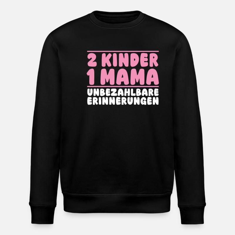 Maman de 2 enfants - Sweat bio ROLLER Stanley/Stella Unisexe - noir