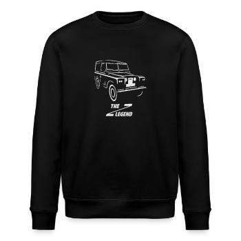 Serie 2a Geländewagen Oldtimer Landy - LR - Stanley/Stella Unisex Bio-Sweatshirt ROLLER - Schwarz - Vorne - Nik (191cm)
