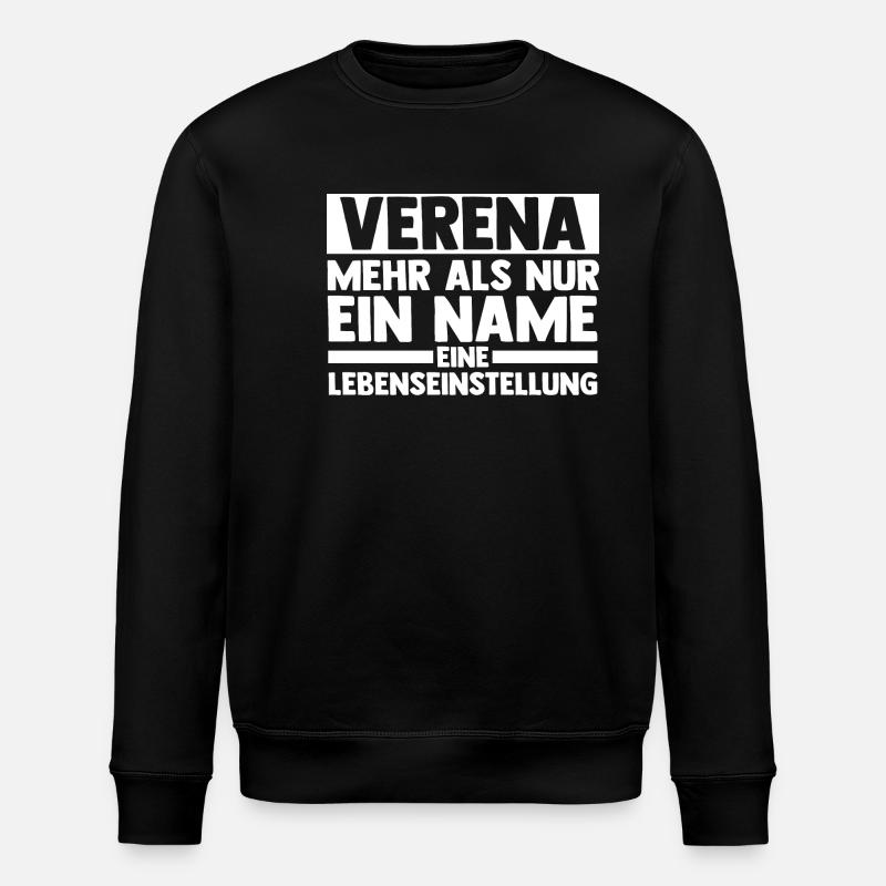 Prénom Verena - Sweat bio ROLLER Stanley/Stella Unisexe - noir