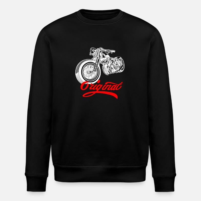 Chopper Bopper Motorcycle Vintage - Stanley/Stella ROLLER Unisex Organic Sweatshirt - black
