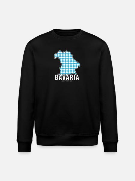 Bavaria Germany Contour Flag1 - Stanley/Stella ROLLER Unisex Organic Sweatshirt - black