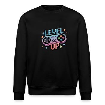 Level Up – Gaming Controller - Stanley/Stella Unisex Bio-Sweatshirt ROLLER - Schwarz - Vorne - Nik (191cm)