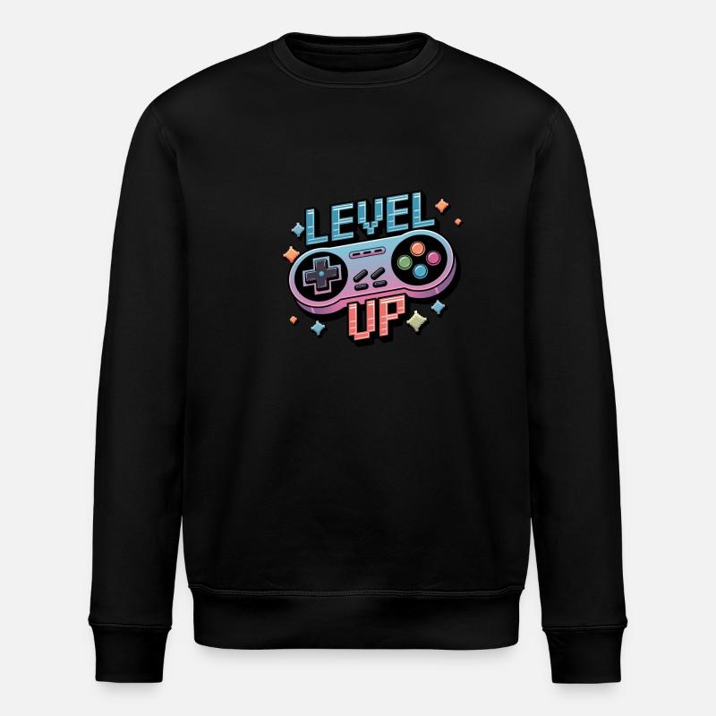 Level Up – Gaming Controller - Stanley/Stella ROLLER Unisex Organic Sweatshirt - black