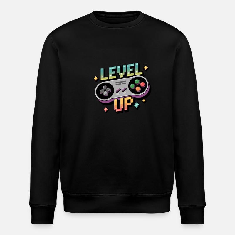 Level Up - Manette de jeu - Sweat bio ROLLER Stanley/Stella Unisexe - noir