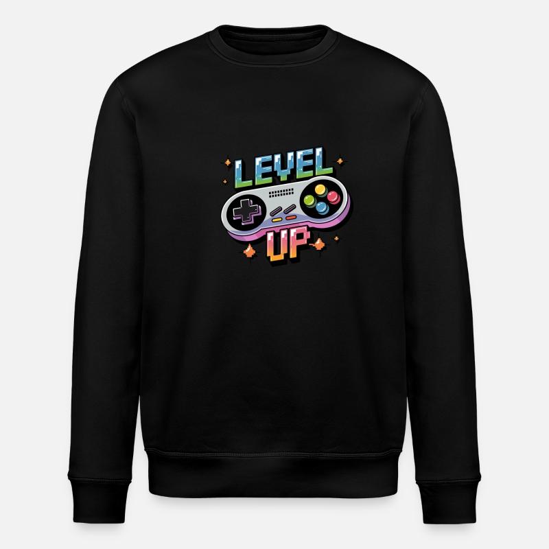Level Up – Gaming Controller - Stanley/Stella Unisex Bio-Sweatshirt ROLLER - Schwarz