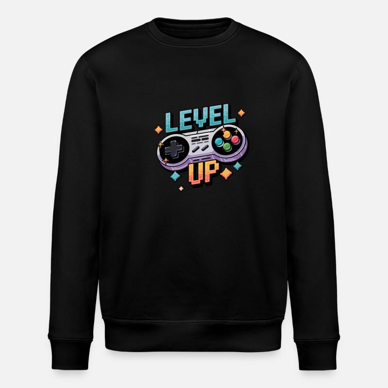 Level Up – Gaming Controller - Stanley/Stella Unisex Bio-Sweatshirt ROLLER - Schwarz