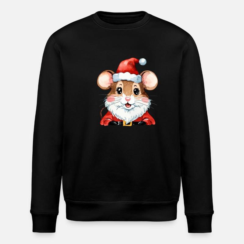 Dessin de Noël Souris - Sweat bio ROLLER Stanley/Stella Unisexe - noir
