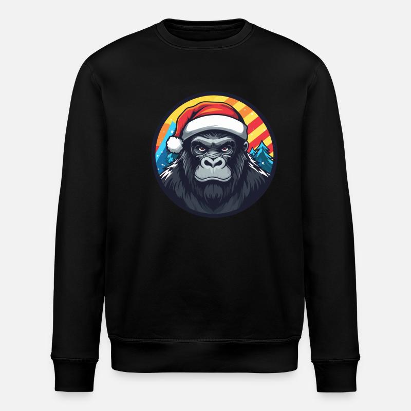 Gorille de Noël - Sweat bio ROLLER Stanley/Stella Unisexe - noir