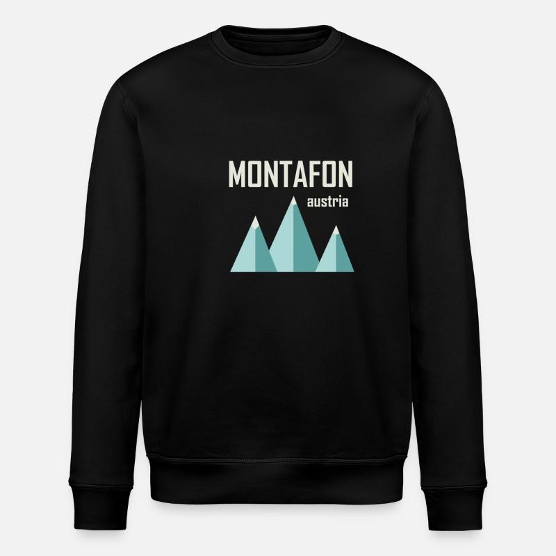 Minimal Montafon - Stanley/Stella ROLLER Unisex Organic Sweatshirt - black