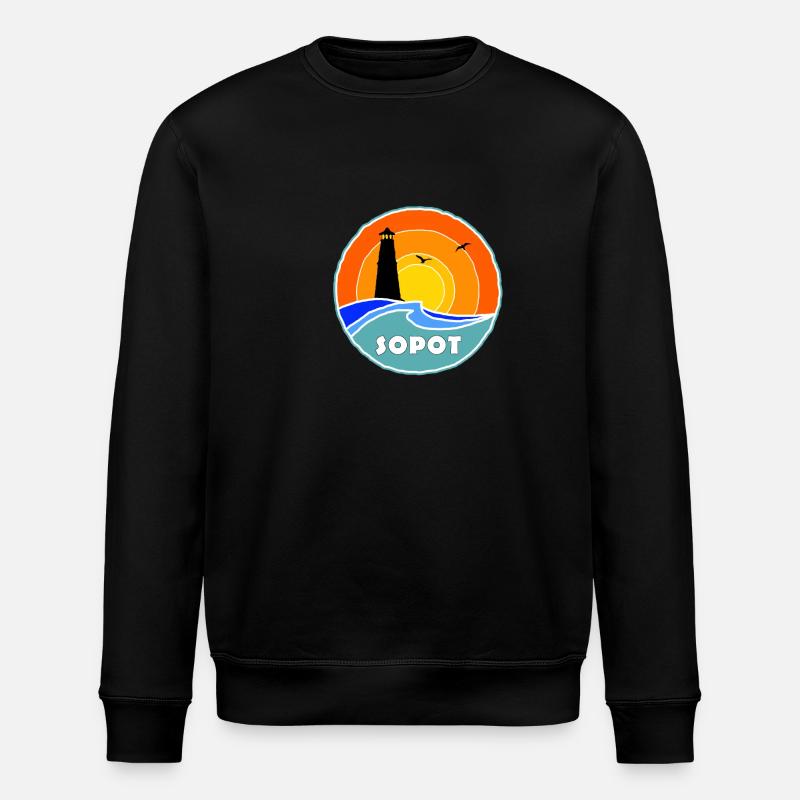 Sopot Lighthouse - Stanley/Stella ROLLER Unisex Organic Sweatshirt - black
