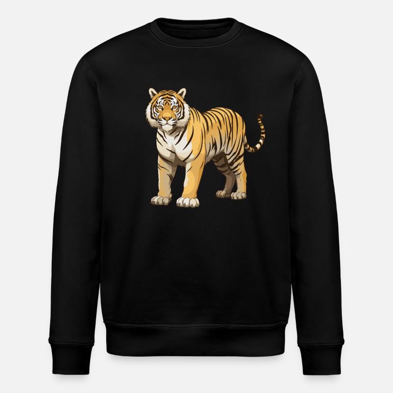 Animal tigre - Sweat bio ROLLER Stanley/Stella Unisexe - noir