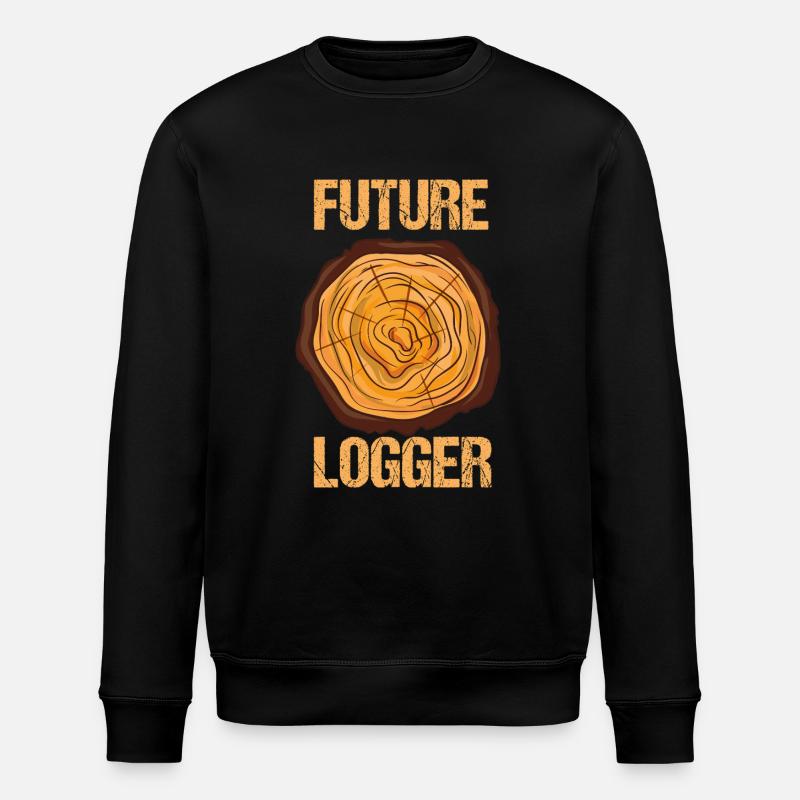 Future Logger Waldarbeiter Design - Stanley/Stella Unisex Bio-Sweatshirt ROLLER - Schwarz