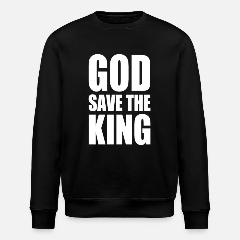 god save the king - Stanley/Stella ROLLER Unisex Organic Sweatshirt - black