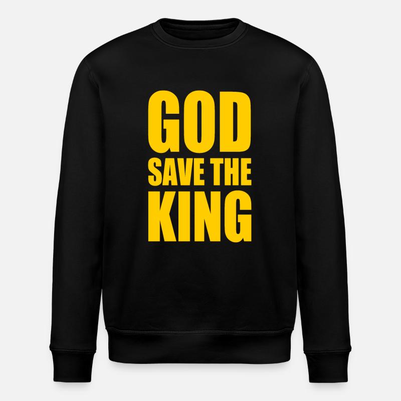 god save the king - Stanley/Stella ROLLER Unisex Organic Sweatshirt - black