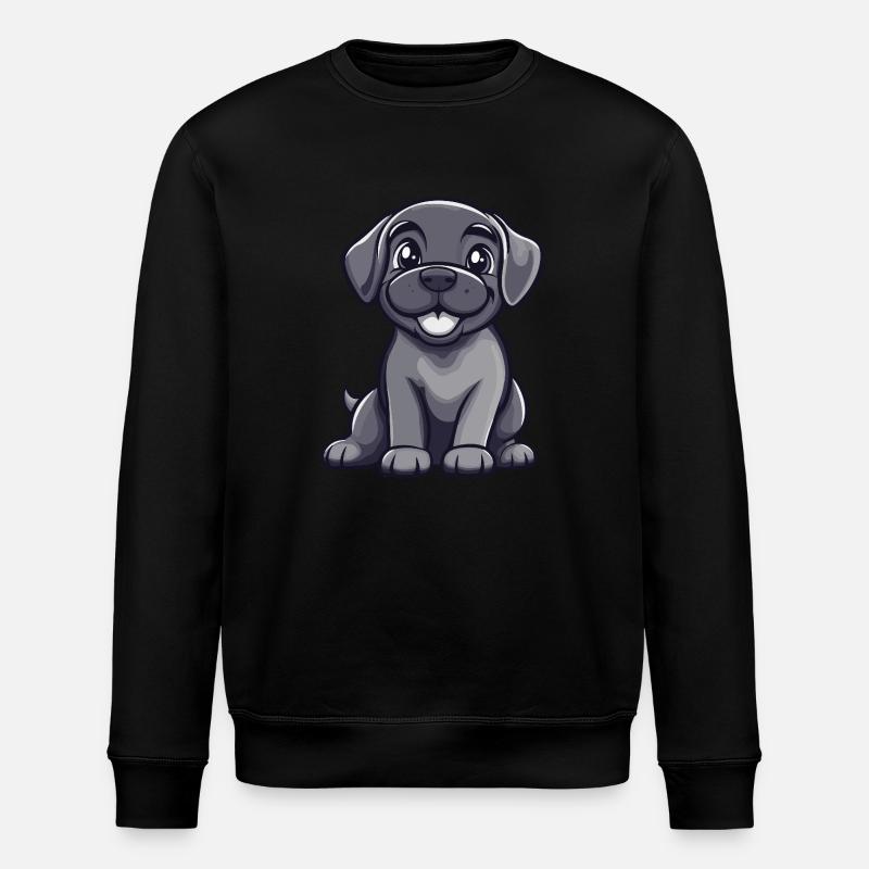 Mastiff Hund Niedlich - Stanley/Stella Unisex Bio-Sweatshirt ROLLER - Schwarz