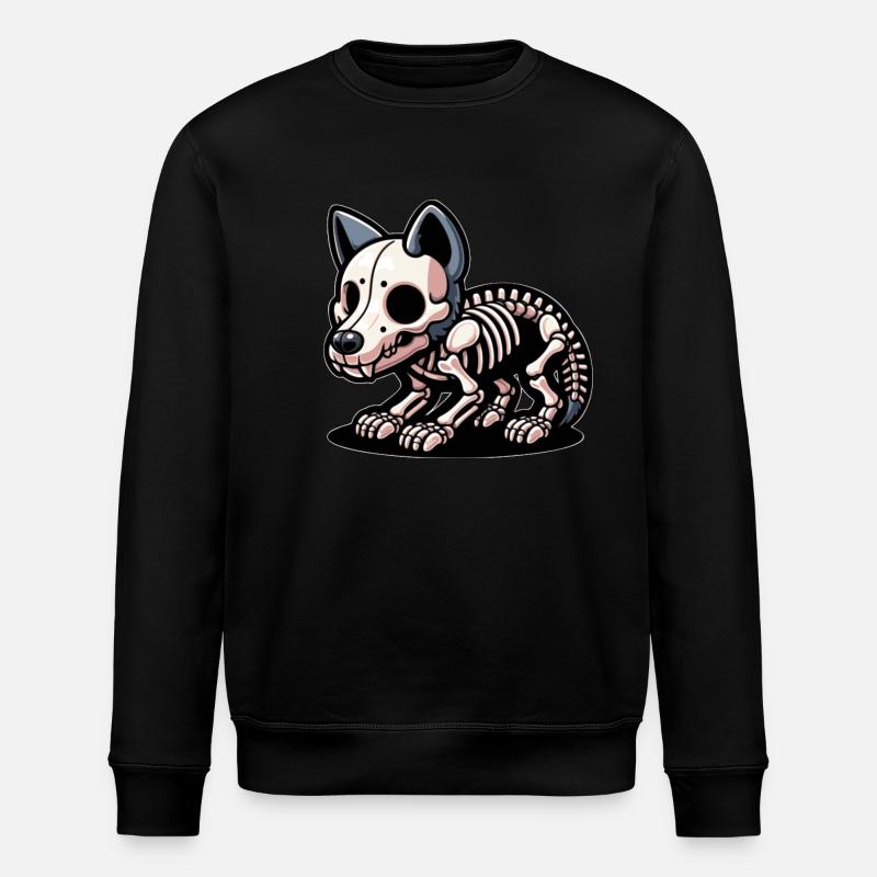 Skelett-Wolf - Stanley/Stella Unisex Bio-Sweatshirt ROLLER - Schwarz