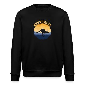 Australia Australia kangaroo - Stanley/Stella ROLLER Unisex Organic Sweatshirt - black - Front - Nik (191cm)