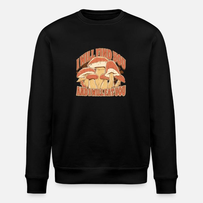 Funny Mushroom Picker Mycologists Pick Mushrooms - Stanley/Stella ROLLER Unisex Organic Sweatshirt - black