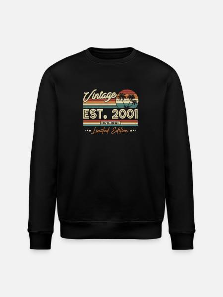 Jahrgangsgeschenk 2001 - Stanley/Stella Unisex Bio-Sweatshirt ROLLER - Schwarz
