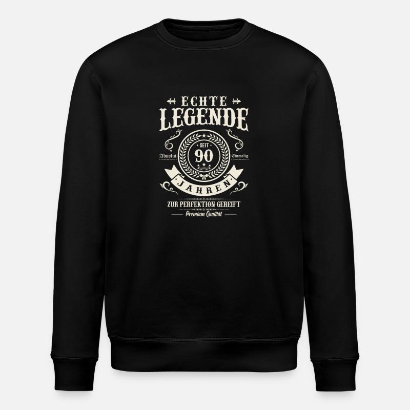 90 Jahre Perfektion - Stanley/Stella Unisex Bio-Sweatshirt ROLLER - Schwarz