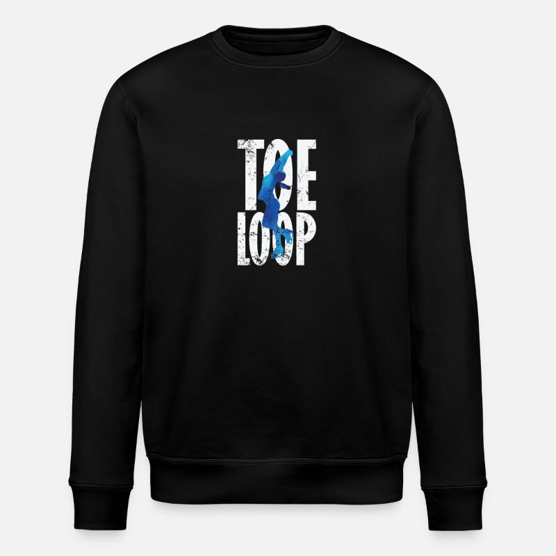 Toeloop Figure Skating - Stanley/Stella ROLLER Unisex Organic Sweatshirt - black