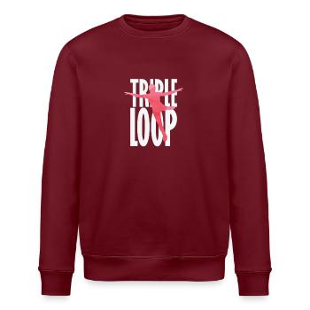Triple Loop Eiskunstlauf - Stanley/Stella Unisex Bio-Sweatshirt ROLLER - Burgunderrot - Vorne - Nik (191cm)