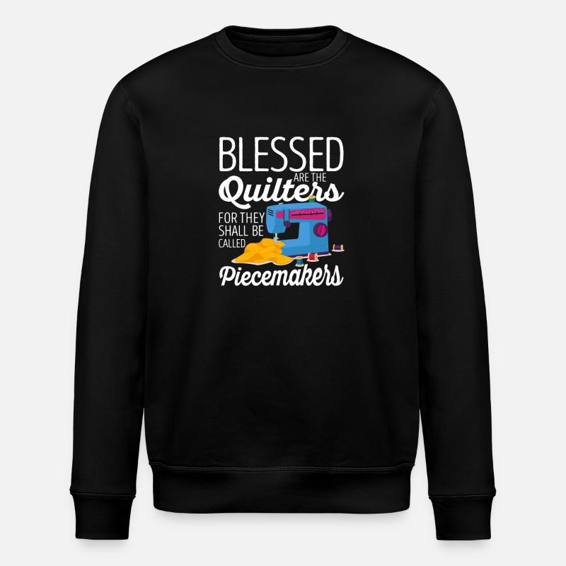 are the quilters - Stanley/Stella ROLLER Unisex Organic Sweatshirt - black