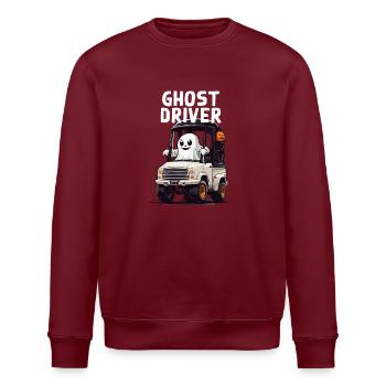Geisterfahrer Lustiges Halloween Spuk Design - Stanley/Stella Unisex Bio-Sweatshirt ROLLER - Burgunderrot - Vorne - Nik (191cm)
