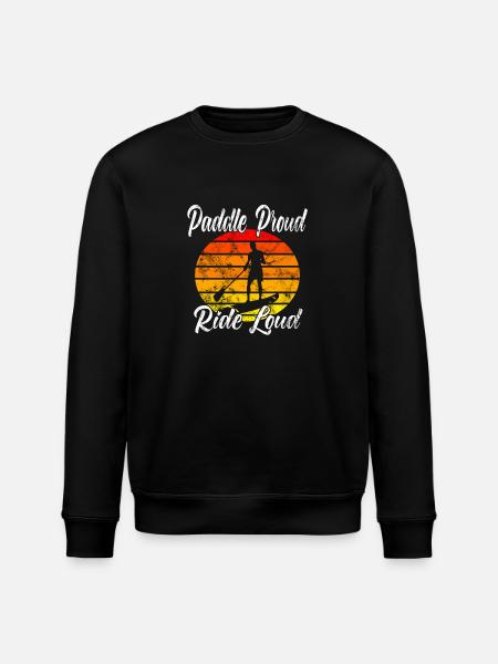 Paddle Proud Ride Loud - Stanley/Stella ROLLER Unisex Organic Sweatshirt - black