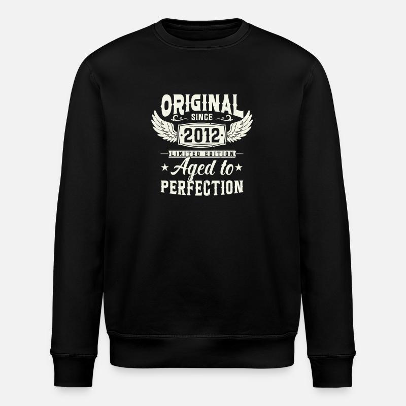 Millésime 2012 Anniversaire Joie - Sweat bio ROLLER Stanley/Stella Unisexe - noir