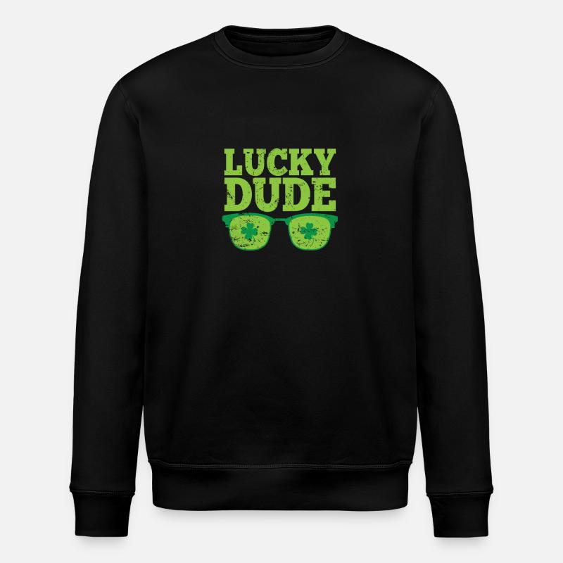 Lucky Dude Saint-Patrick - Sweat bio ROLLER Stanley/Stella Unisexe - noir