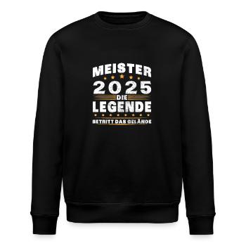 Meister 2025 Die Legende Betritt Das Gelände - Stanley/Stella Unisex Bio-Sweatshirt ROLLER - Schwarz - Vorne - Nik (191cm)