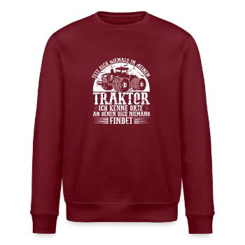 Landmaschine Traktorfahrer Landwirt - Stanley/Stella Unisex Bio-Sweatshirt ROLLER - Burgunderrot - Vorne - Nik (191cm)