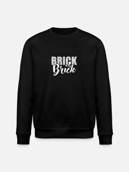 Brick by Brick Mason Craftsman Profession - Stanley/Stella ROLLER Unisex Organic Sweatshirt - black