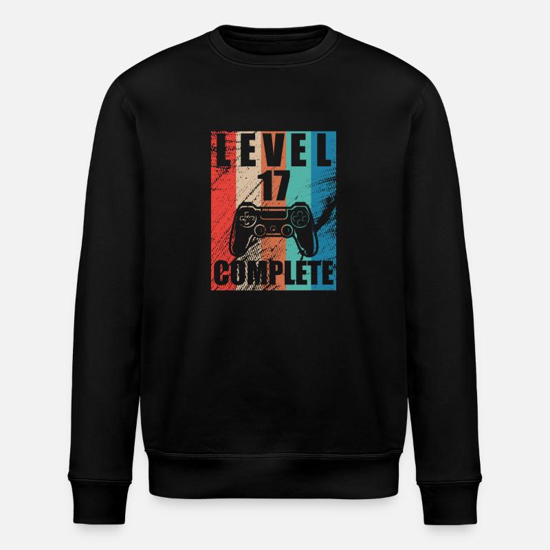 Level 17 complete - Stanley/Stella ROLLER Unisex Organic Sweatshirt - black