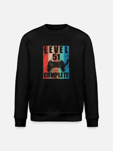 Level 51 complete - Stanley/Stella ROLLER Unisex Organic Sweatshirt - black