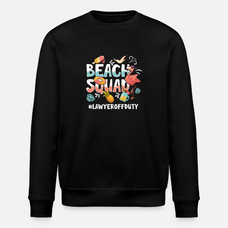 Lawyer Vacation Beach Group - Stanley/Stella ROLLER Unisex Organic Sweatshirt - black
