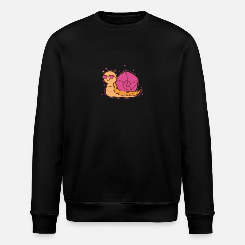 coole Schnecke Tier - Stanley/Stella Unisex Bio-Sweatshirt ROLLER - Schwarz