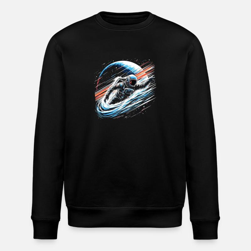 Astronaut Planet Space - Stanley/Stella ROLLER Unisex Organic Sweatshirt - black