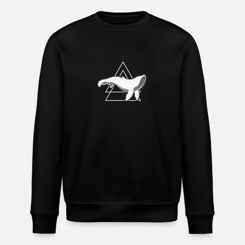 Blauwal Meeresbewohner - Stanley/Stella Unisex Bio-Sweatshirt ROLLER - Schwarz
