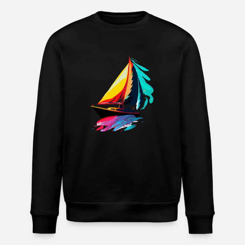 Segelschiff - Stanley/Stella Unisex Bio-Sweatshirt ROLLER - Schwarz