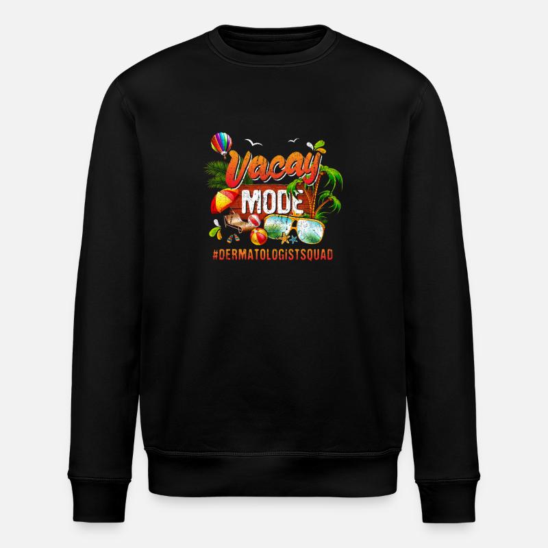 Dermatologist Vacation Group #Dermatologistsquad - Stanley/Stella ROLLER Unisex Organic Sweatshirt - black