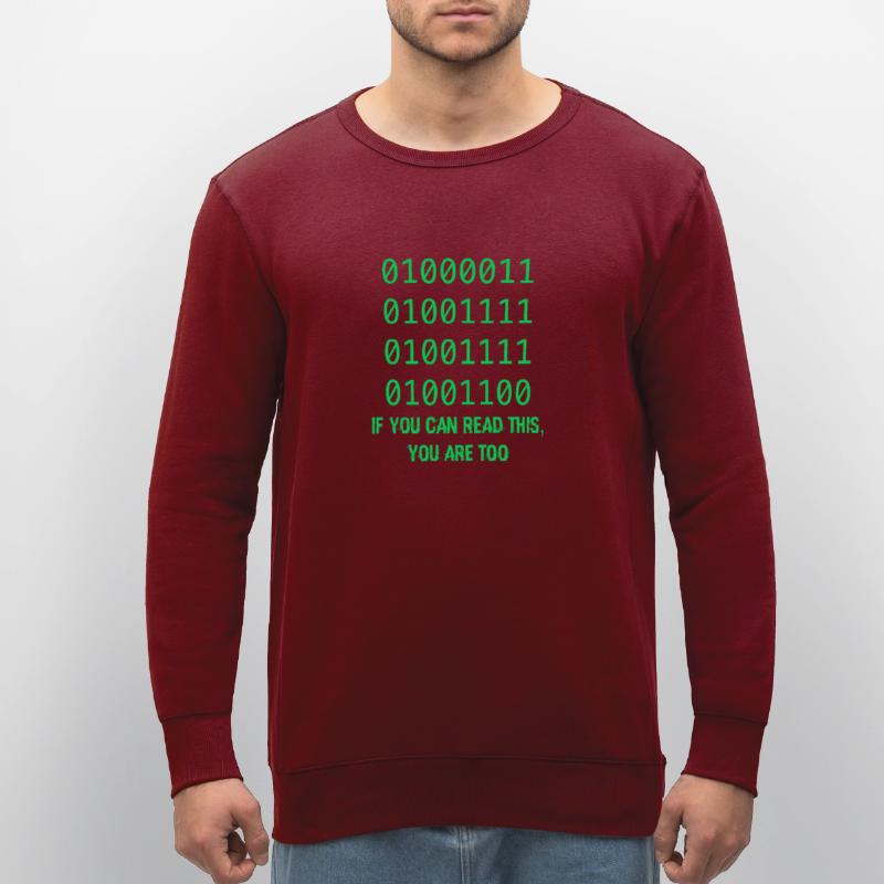 Computer Binary Code Developers Gift Stanley/Stella ROLLER Unisex Organic Sweatshirt