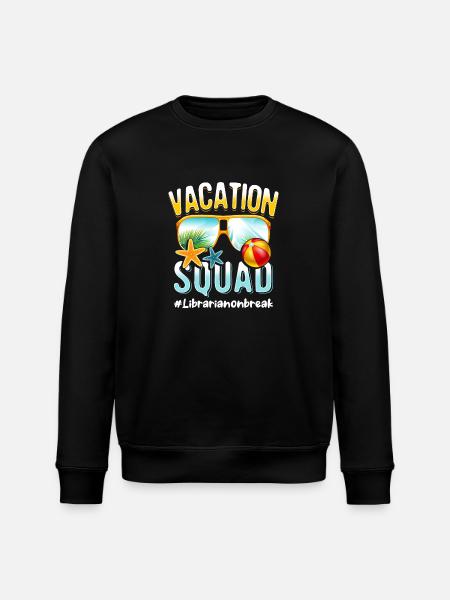 Librarian Vacation Squad #Librarianonbreak - Stanley/Stella ROLLER Unisex Organic Sweatshirt - black