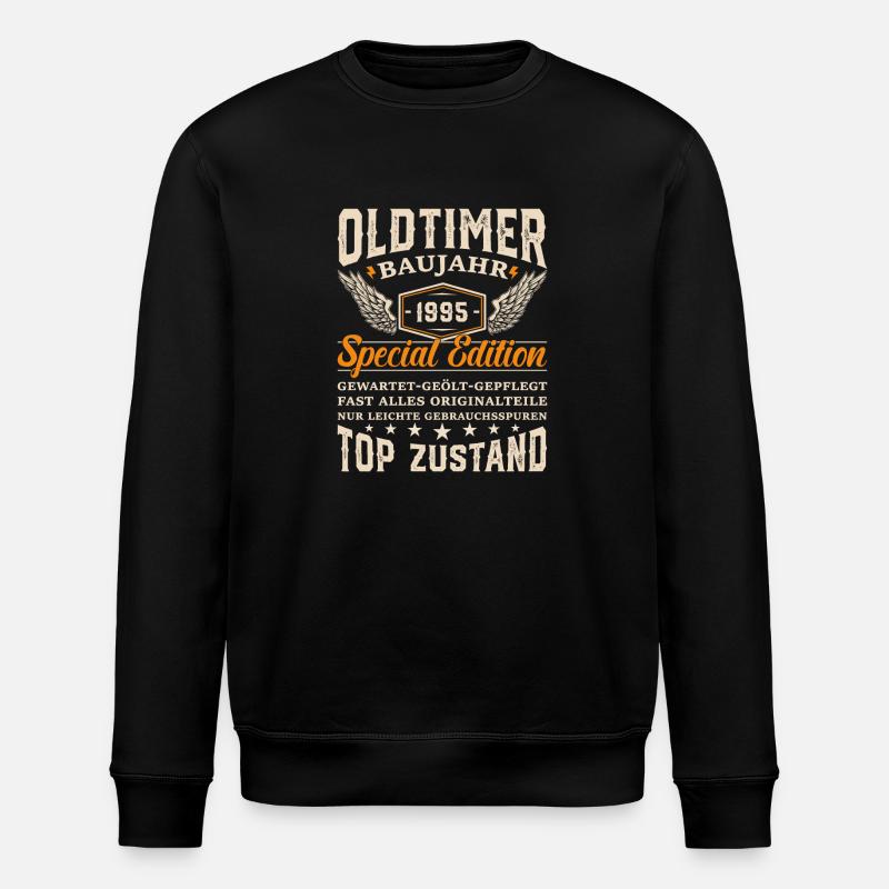 Nostalgisches Geschenk '95er Oldtimer - Stanley/Stella Unisex Bio-Sweatshirt ROLLER - Schwarz