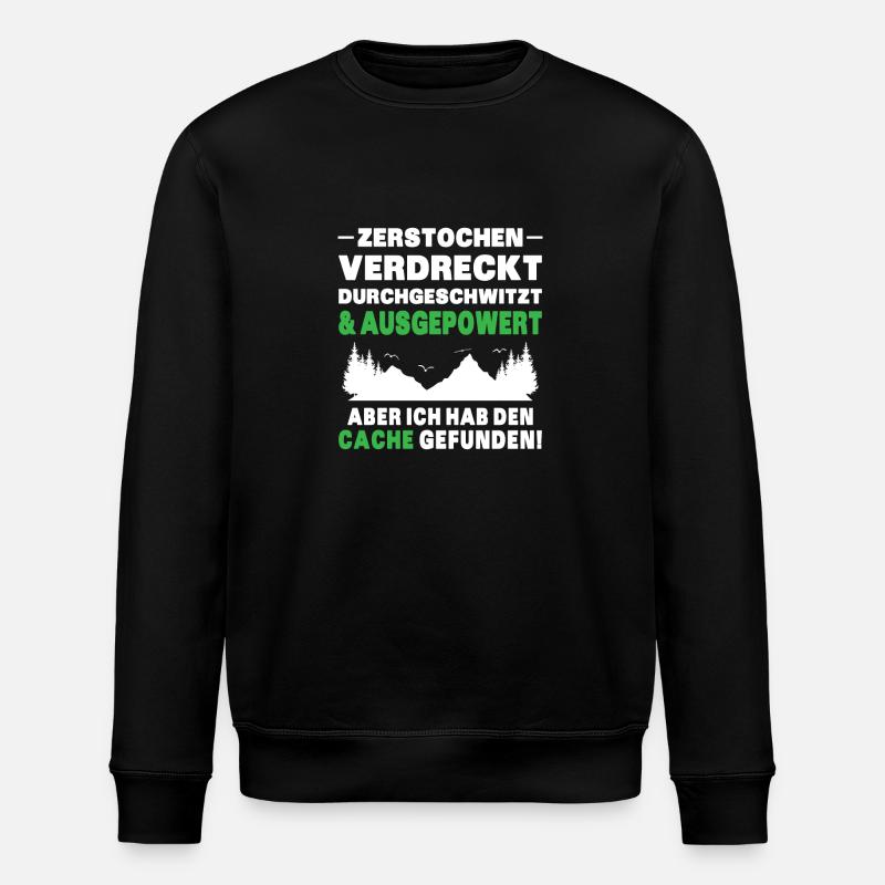 Gecache Geocaching Hobby Cache - Stanley/Stella Unisex Bio-Sweatshirt ROLLER - Schwarz
