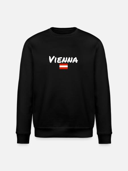 Vienna Austria Austrian Flag - Stanley/Stella ROLLER Unisex Organic Sweatshirt - black