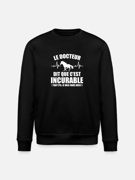 Cheval - c'est incurable - Sweat bio ROLLER Stanley/Stella Unisexe - noir